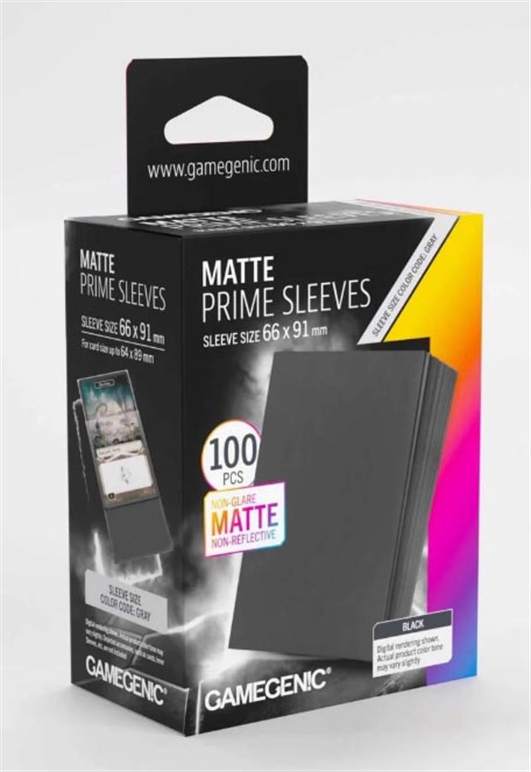 GameGenic GGS10148ML 100 Black Matte Prime Deck Protectors