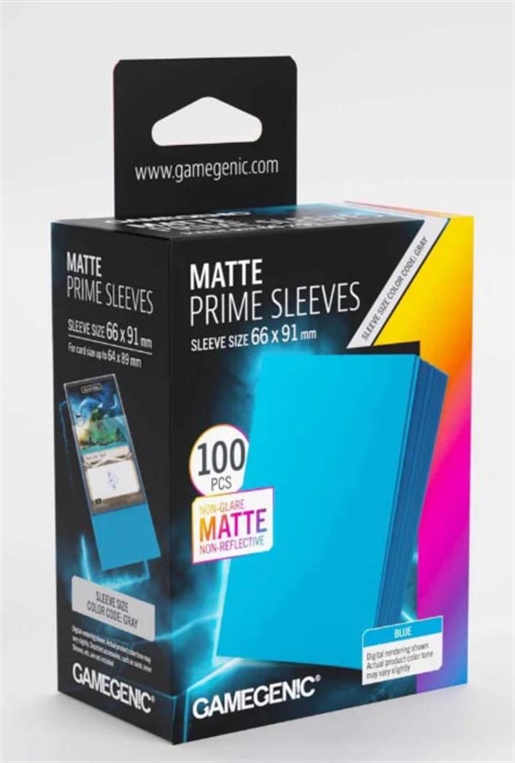 GameGenic GGS10149ML 100 Blue Matte Prime Deck Protectors