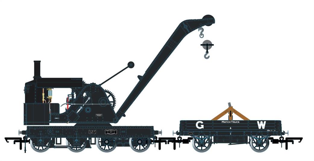 Oxford Rail OO OR76SCS2003 Cowans Sheldon 15ton Crane GWR No.6