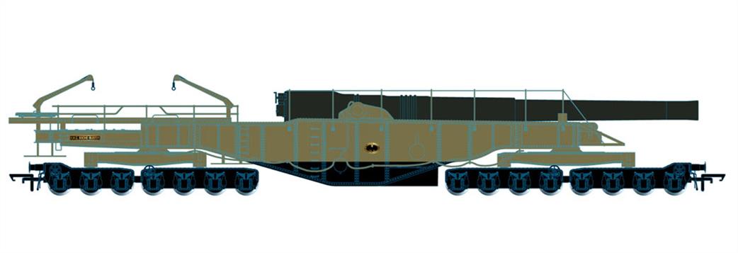 Oxford Rail OO OR76BOOM05 WW2 Rail Gun Boche Buster Post 1940