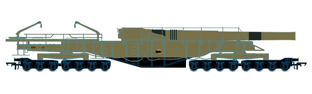 Oxford Rail OO OR76BOOM06 WW2 Rail Gun Scene-Shifter