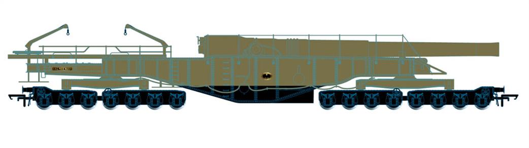Oxford Rail OO OR76BOOM07 WW2 Rail Gun Piece Maker