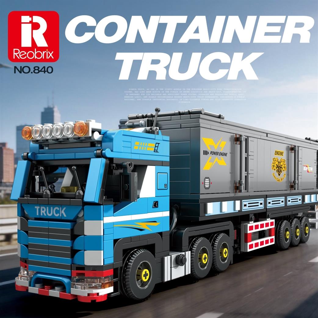 ReoBrix  840 Container Truck Brick Kit 989pcs