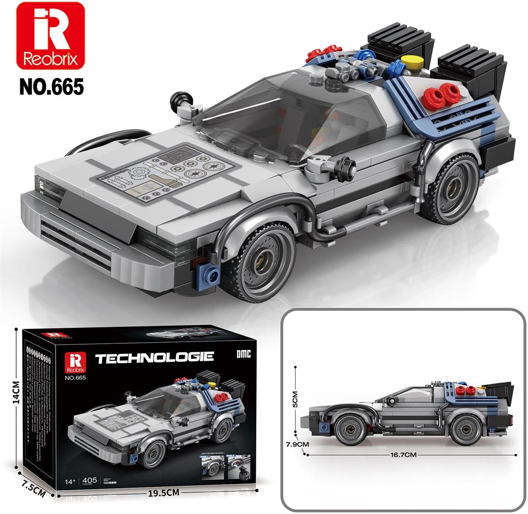 ReoBrix  665 DeLorean DMC Back To The Future 405pcs Brick Kit