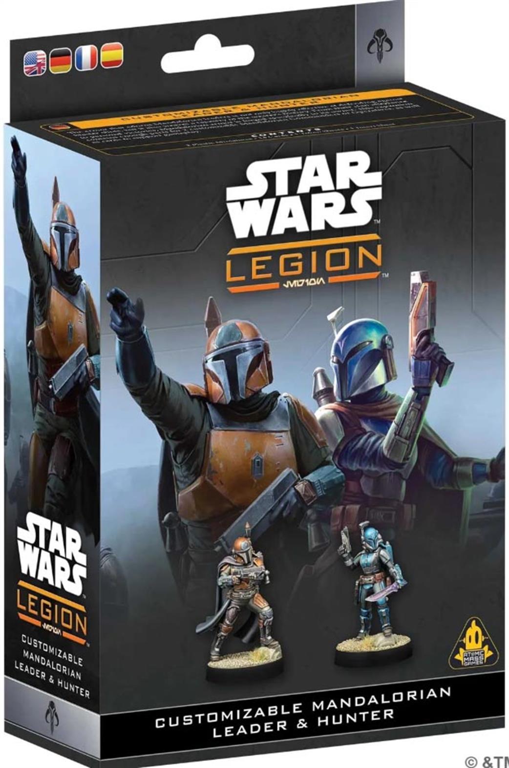Atomic Mass Games  SWQ152 Customisable Mandalorian Leader & Hunter Expansion for Star Wars Legion