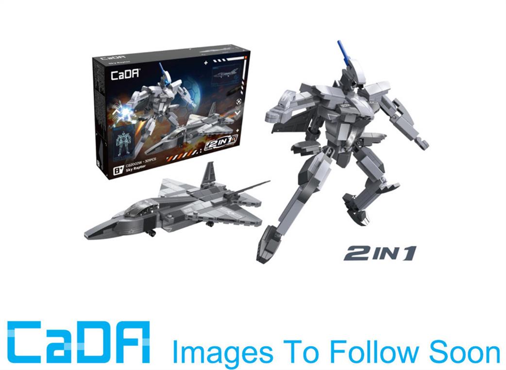 CaDa  C82002W Sky Raptor 2-in-1 Mecha Robot Aircraft - 301 pcs Brick Model