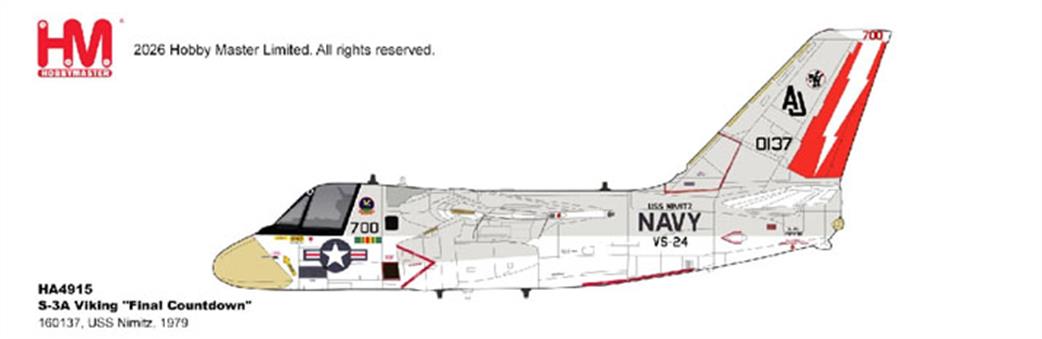 Hobby Master 1/72 HA4915 Lockheed S-3 Viking Final Countdown Diecast model