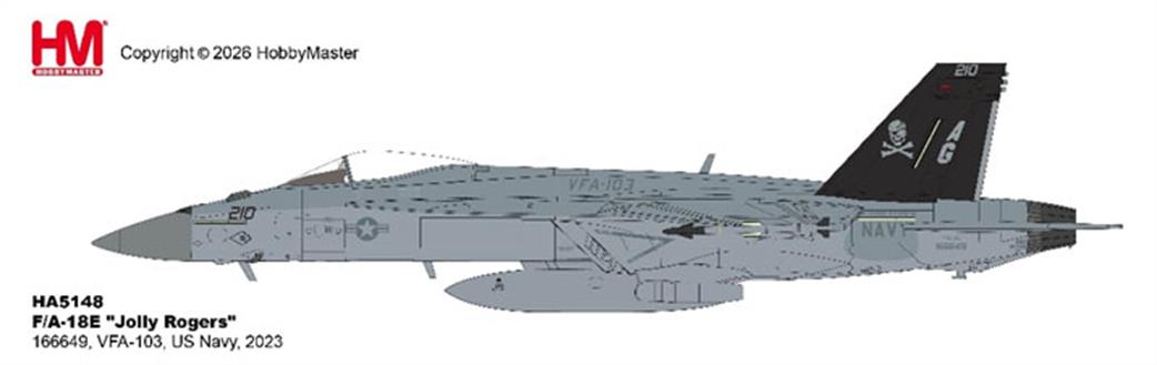 Hobby Master 1/72 HA5148 F/A-18E Jolly Rogers Diecast aircraft model