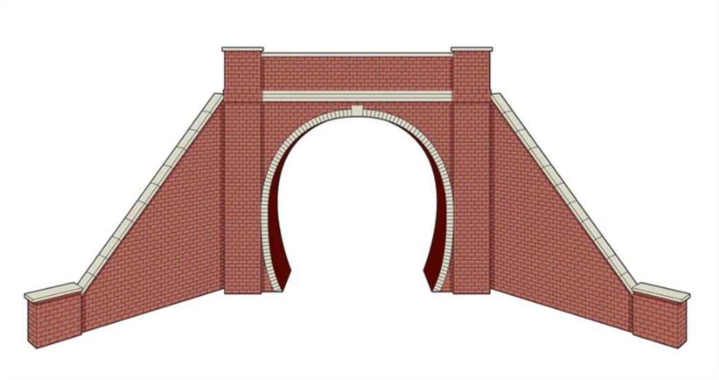 Peco TT:120 LK12171 Single Brick Track Tunnel Portals Lazer-cut Kit