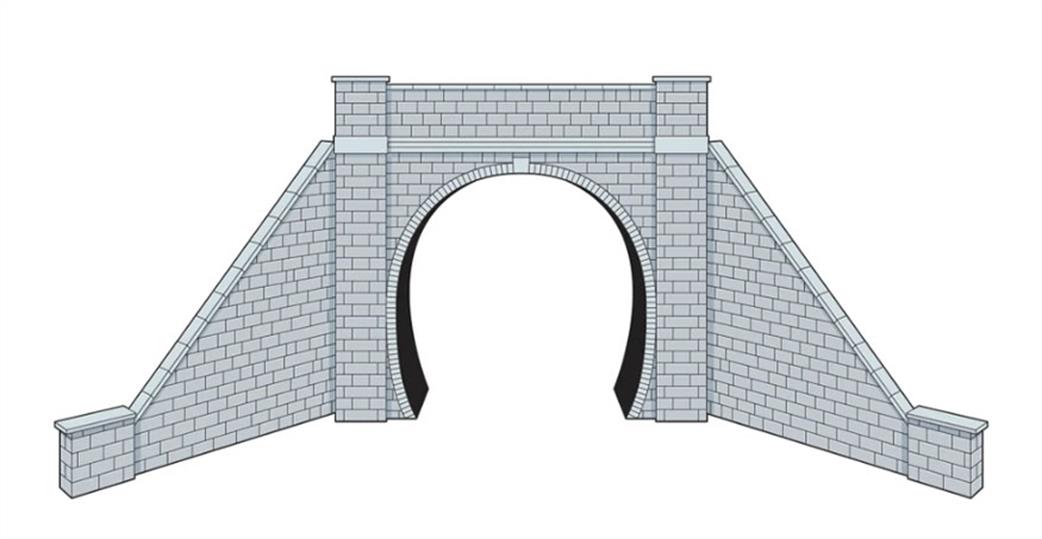 Peco TT:120 LK12172 Single Stone Track Tunnel Portals Lazer-cut Kit