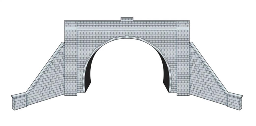 Peco TT:120 LK12174 Double Stone Track Tunnel Portals Lazer-cut Kit