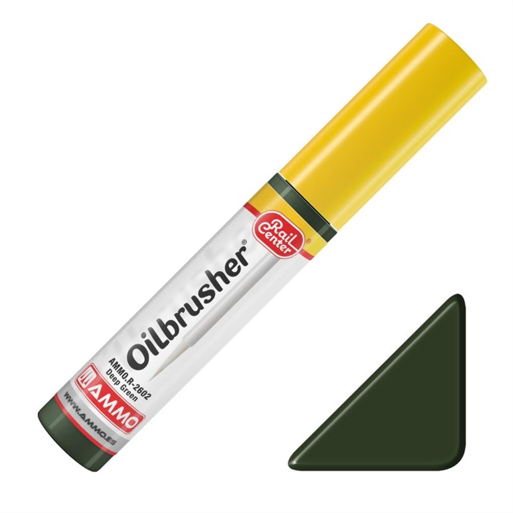 Ammo of Mig Jimenez  Ammo.R-2602 Deep Green Rail Center Oilbrusher 10ml Enamel Based Paint