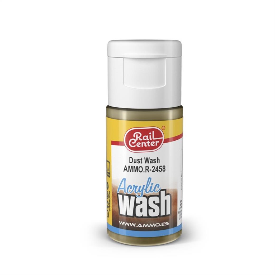 Ammo of Mig Jimenez  AMMO.R-2458 Rail Center Dust Wash Acrylic Wash 15ml
