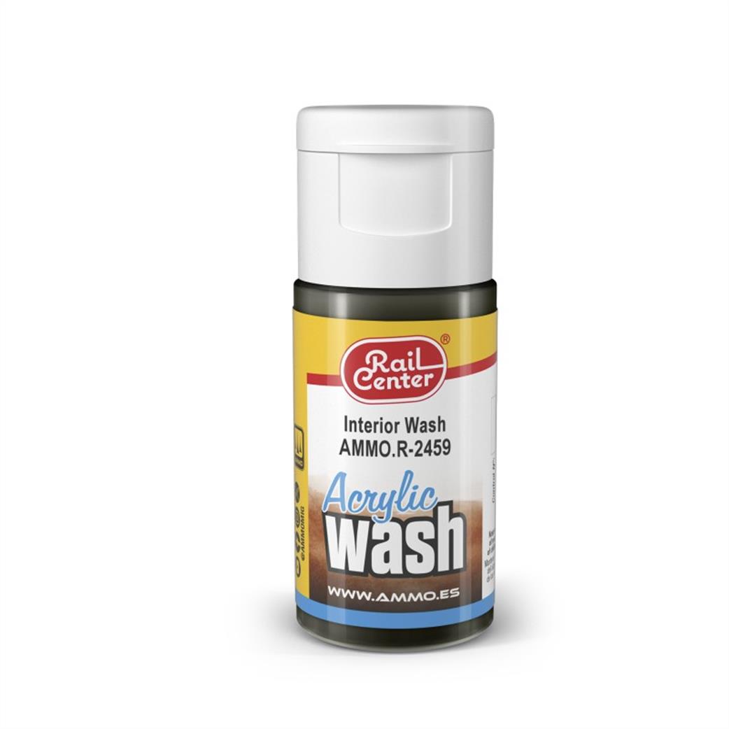 Ammo of Mig Jimenez  AMMO.R-2459 Rail Center Interior Acrylic Wash 15ml