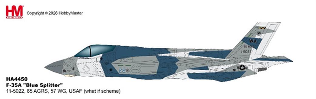 Hobby Master 1/72 HA4450 F-35A Blue Splitter What if Livery