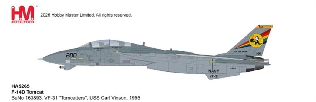 Hobby Master 1/72 HA5265 F-14D Tomcat BuNo 163893, VF-31 