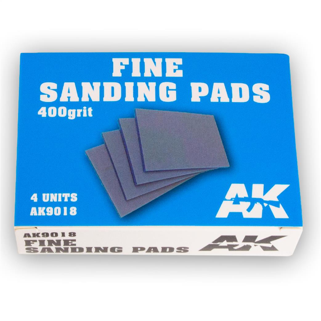 AK Interactive  AK9018 Fine Sanding Pads  400 Grit Pack of 4