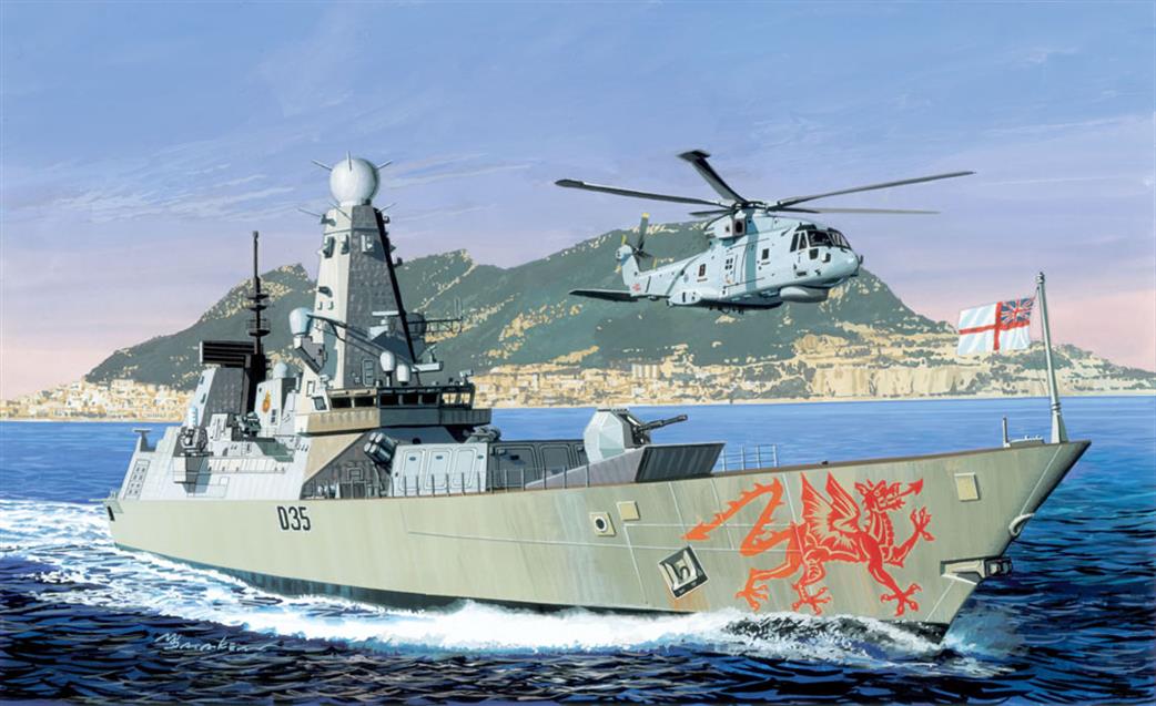 Dragon Models 1/700 7109 HMS Dragon Type 45 Air Defence Destroyer Model Ship Kit