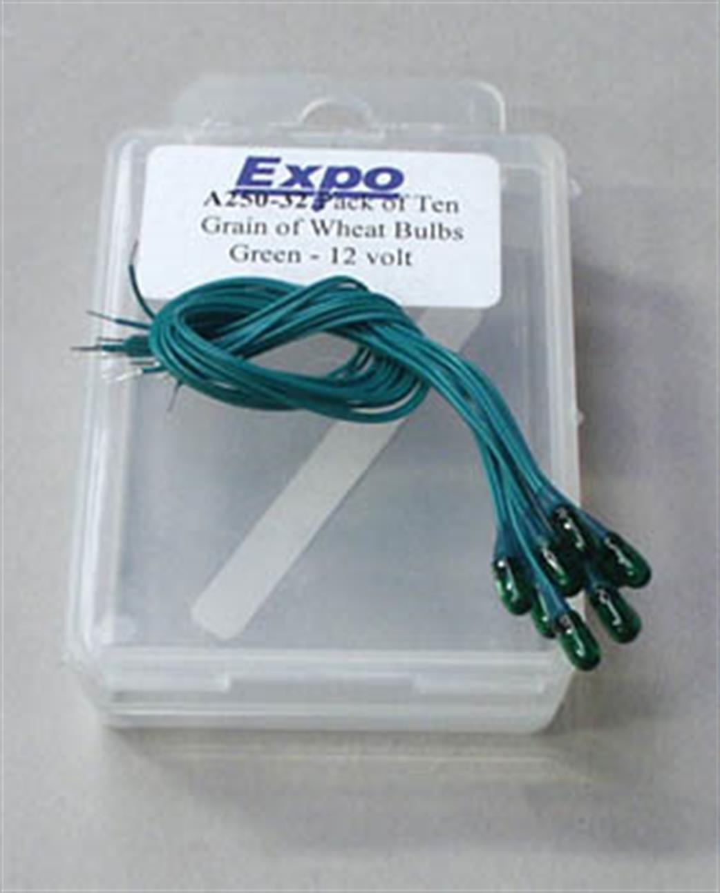 Expo  25032 Green Grain of Wheat Bulbs 12v Pack of 10