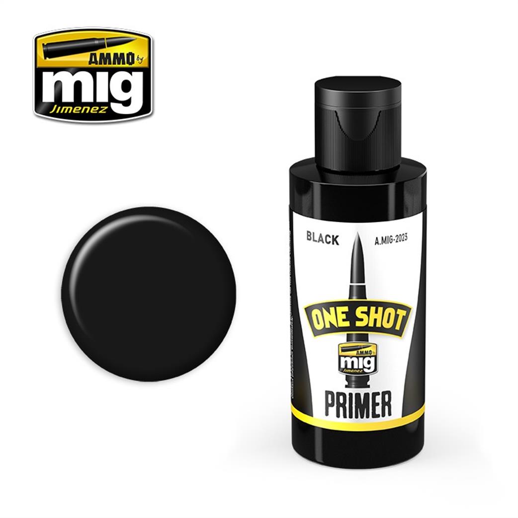 Ammo of Mig Jimenez  A.MIG-2023 Black One Shot Primer 60ml Jar