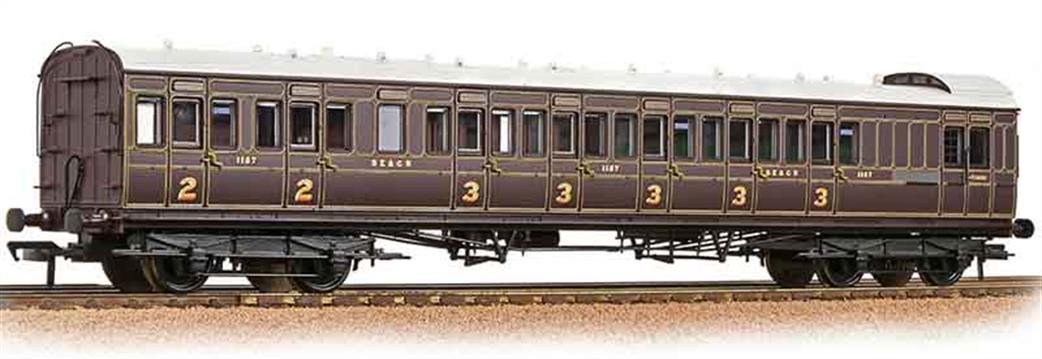 Bachmann OO 39-600A SECR Brake Composite Coach with Birdcage Roof Lookout SECR Dark Lake