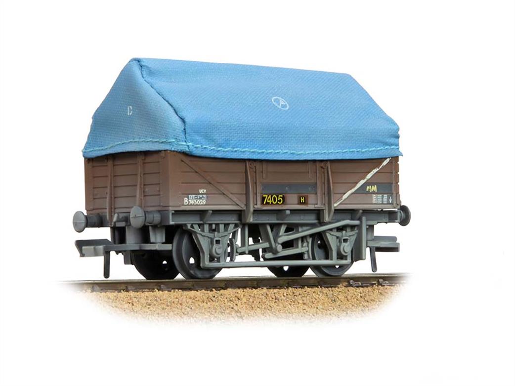 Bachmann OO 33-085D BR 5 Plank China Clay Wagon with Hood Bauxite Brown Weathered