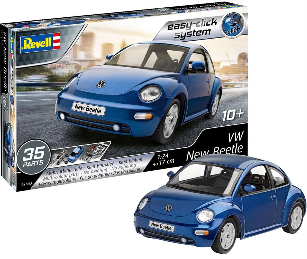 Revell 1/24 07643 VW New Beetle Easy Click Car Kit