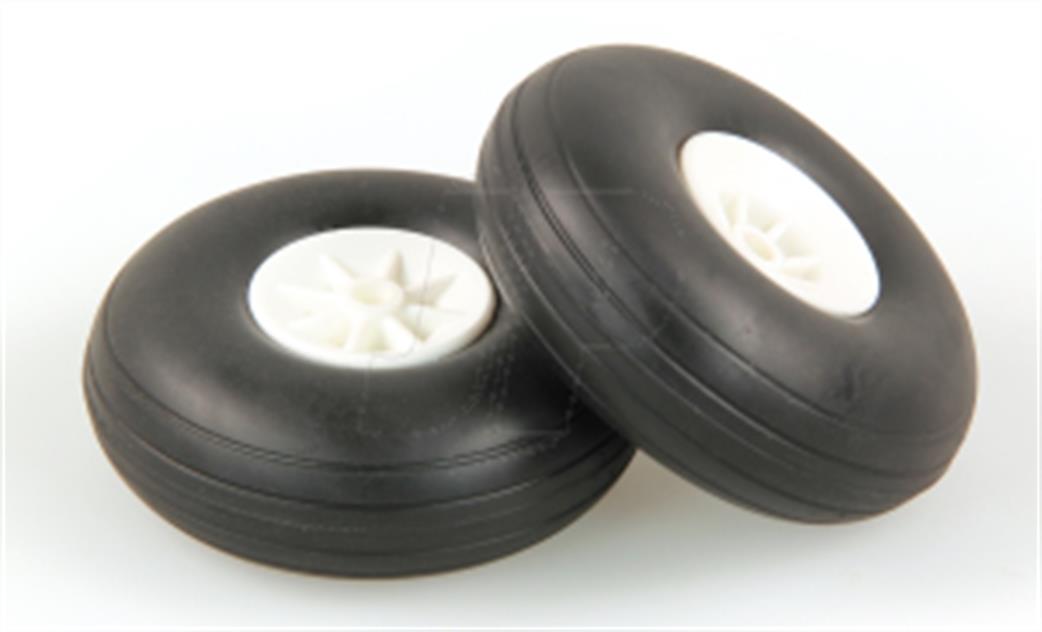 Perkins  5507116 3.5in Rubber Wheel White Hub Pack of 2