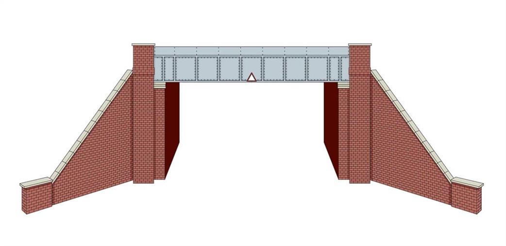 Peco TT:120 LK12166 Double Track Brick Steel Bridge Lazer-cut Kit