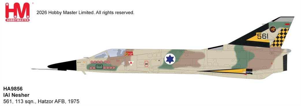 Hobby Master 1/72 HA9856 IAI Nesher Harzor AFB Diecast Aircraft Model