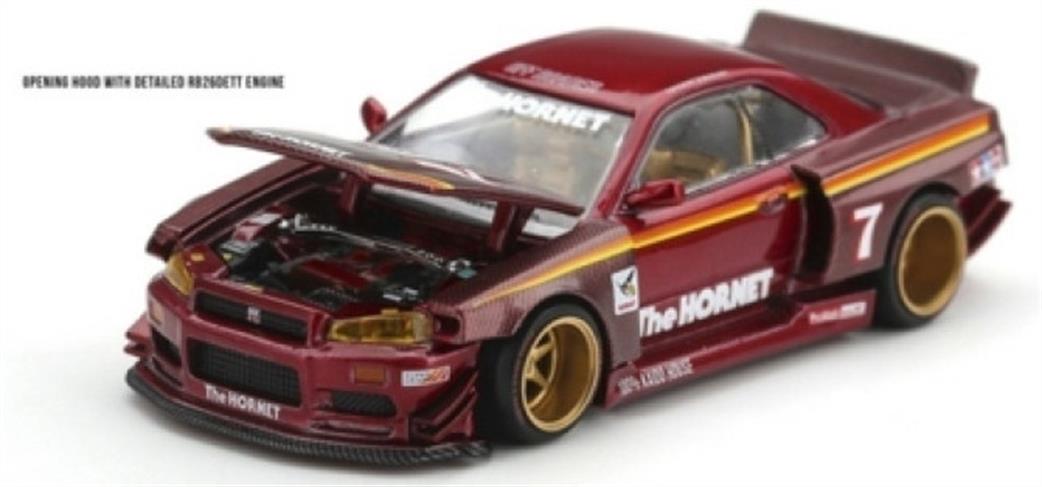 MiniGT 1/64 MGTKHMG315 Nissan Skyline GT-R (R34) Tamiya X Kaido House The Hornet V2