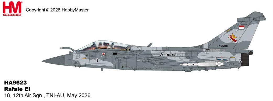 Hobby Master 1/72 HA9623 Rafale EI 18, 12th Air Sqn., TNI-AU, May 2026