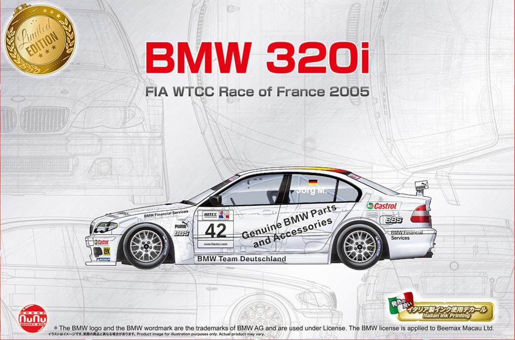 Nunu Models 1/24 24047 BMW 320i E46 2005 WTCC Car Kit
