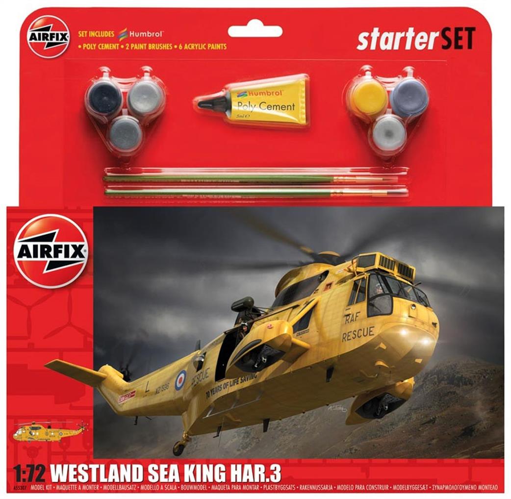 Airfix 1/72 A55307A Westland Sea King HAR.3 Large Starter Gift Set