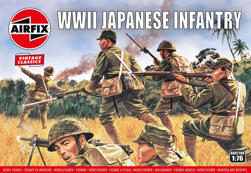 Airfix 1/72 A00718V Japanese Infantry WW2 Vinatge Classic Unpainted plastic Figures