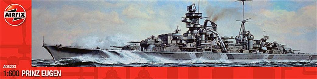 Airfix 1/600 A05203V German Cruiser Prinz Eugen Vintage Classic Kit