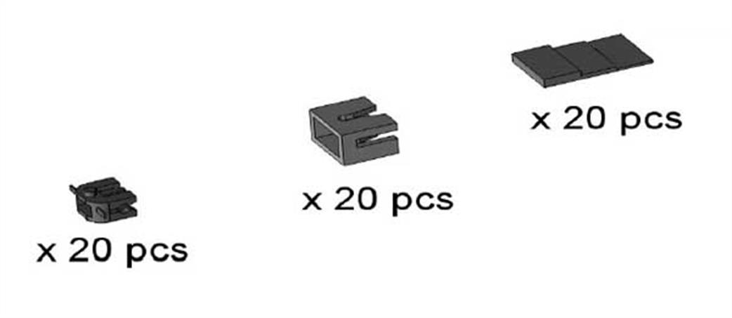 Dapol N 2A-000-014 20 Pockets for NEM Couplings (20 inners, outers & shims)