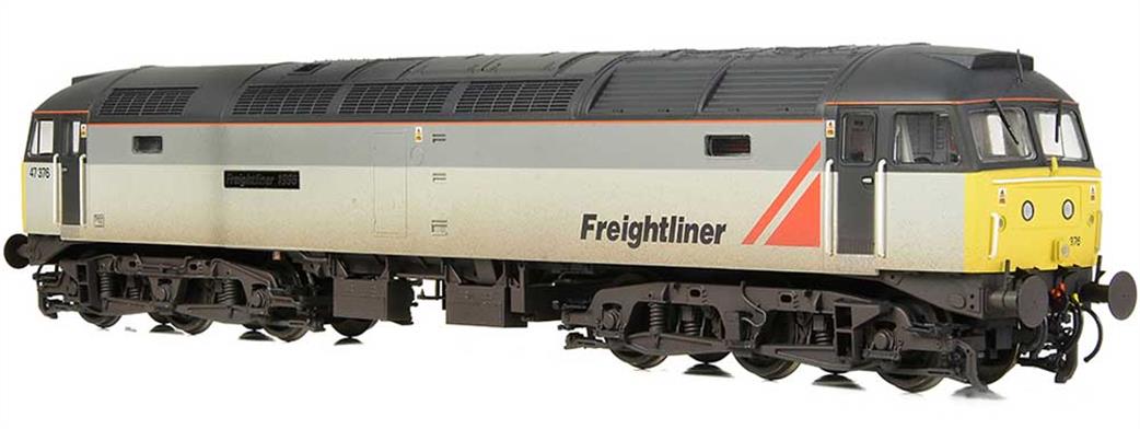 Bachmann OO 35-430 Freightliner 47376 Freightliner 1995 Class 47/3 Diesel Locomotive Triple Grey Freightliner Triangle Logos Weathered