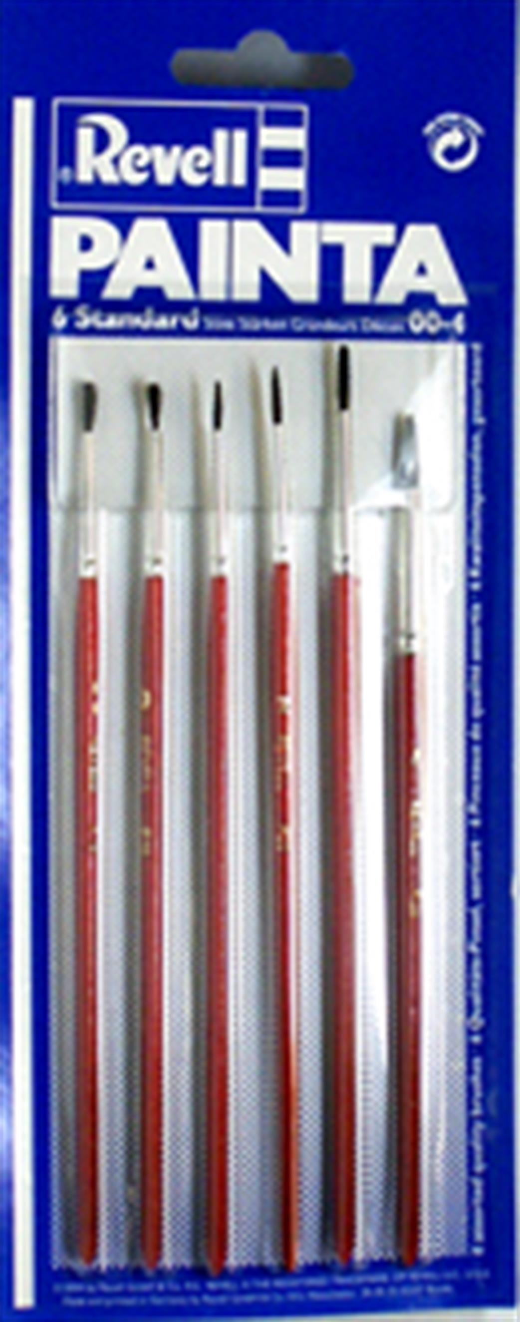 Revell  29621 Painta Set of 6 Standard Paint Brushes