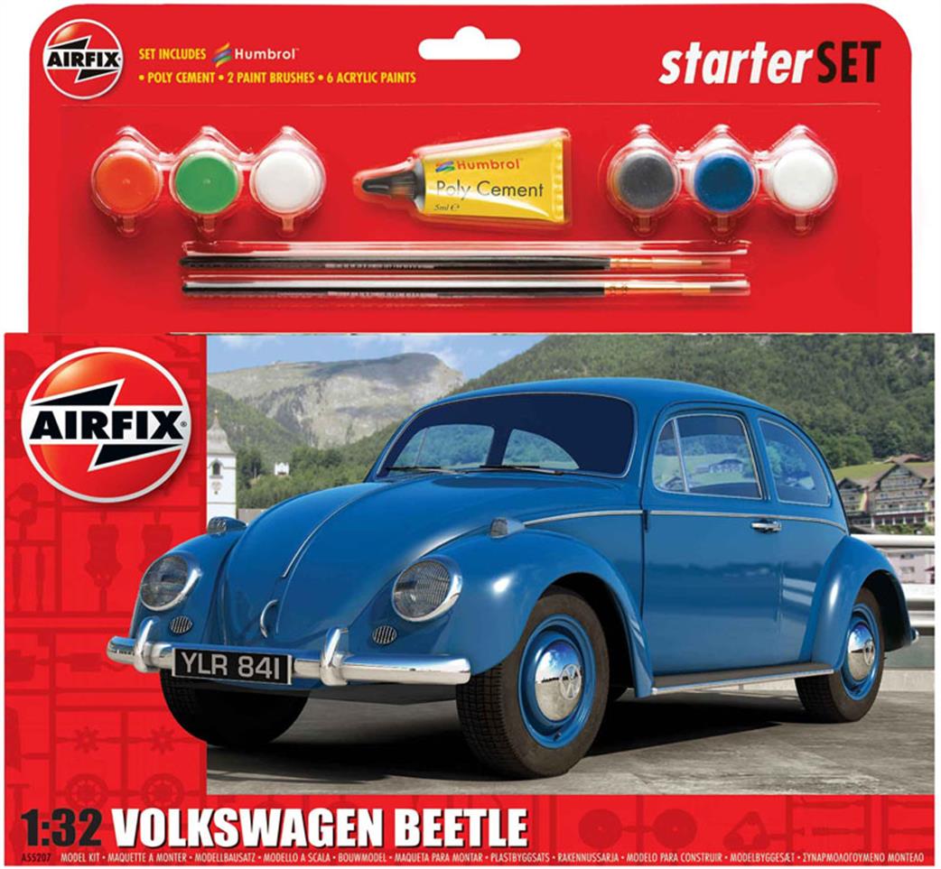 Airfix 1/32 A55207 Volkswagen Beetle Medium Starter Gift Set