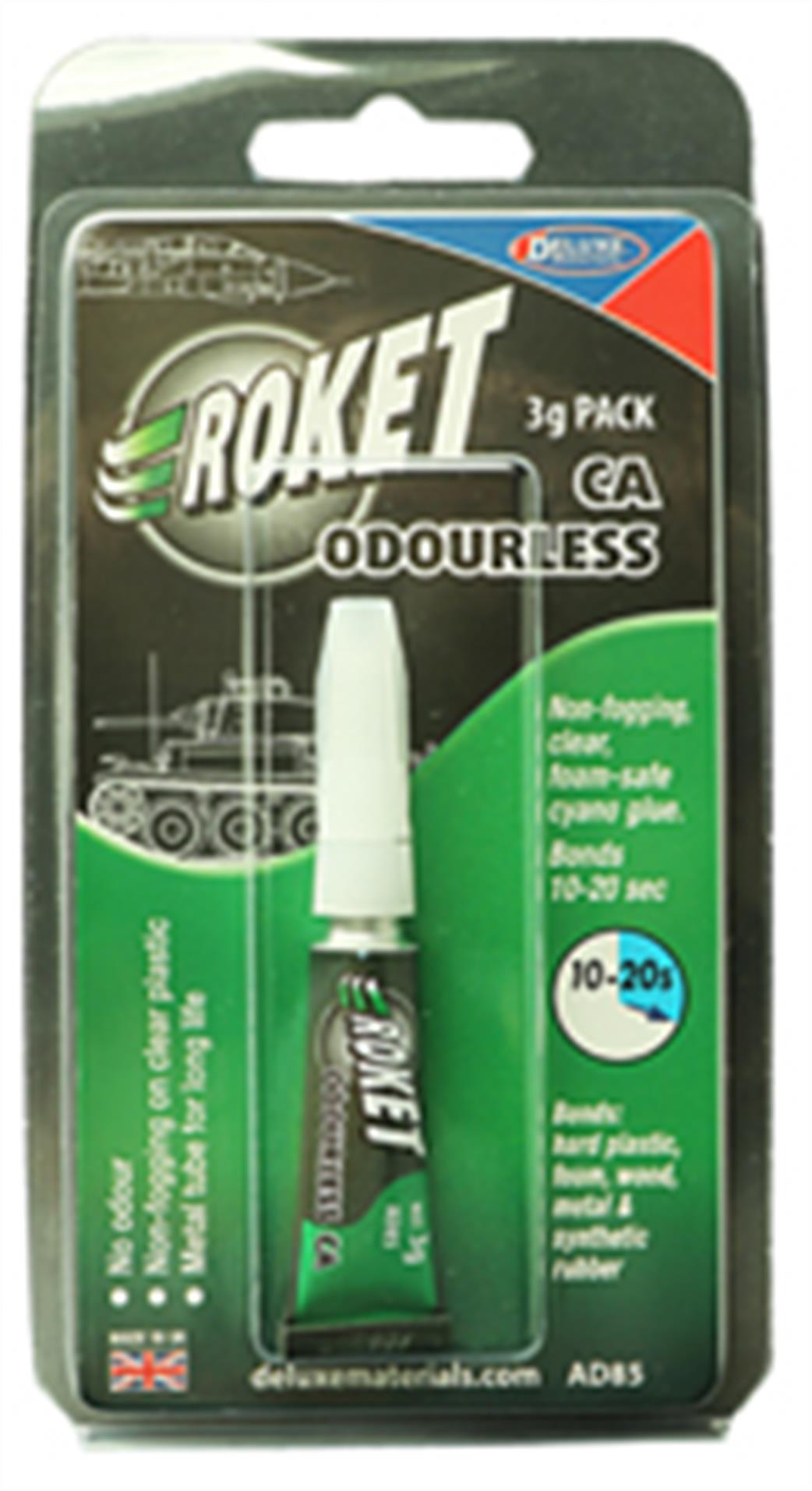 Deluxe Materials  AD85 Roket Odourless CA Super glue 3gm