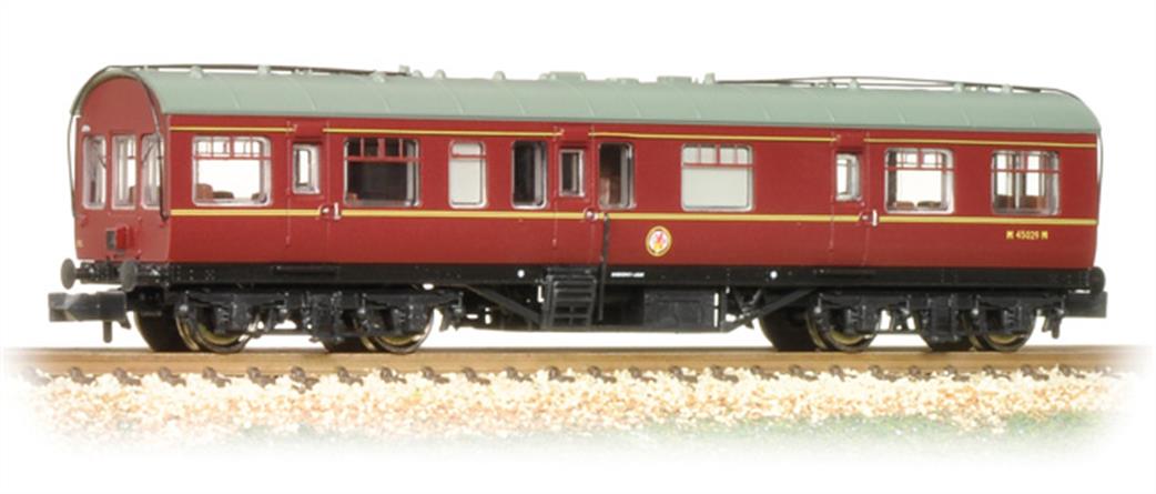 Graham Farish N 374-876 BR ex-LMS 50ft Inspection Saloon BR Maroon