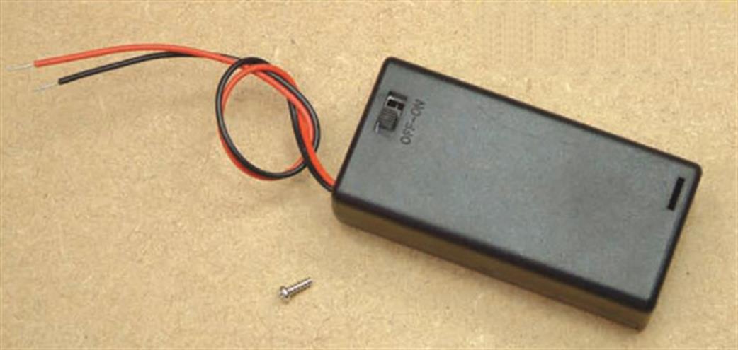 Expo  21007 Enclosed Battery Box w/Switch For 2 AA Size Batteries