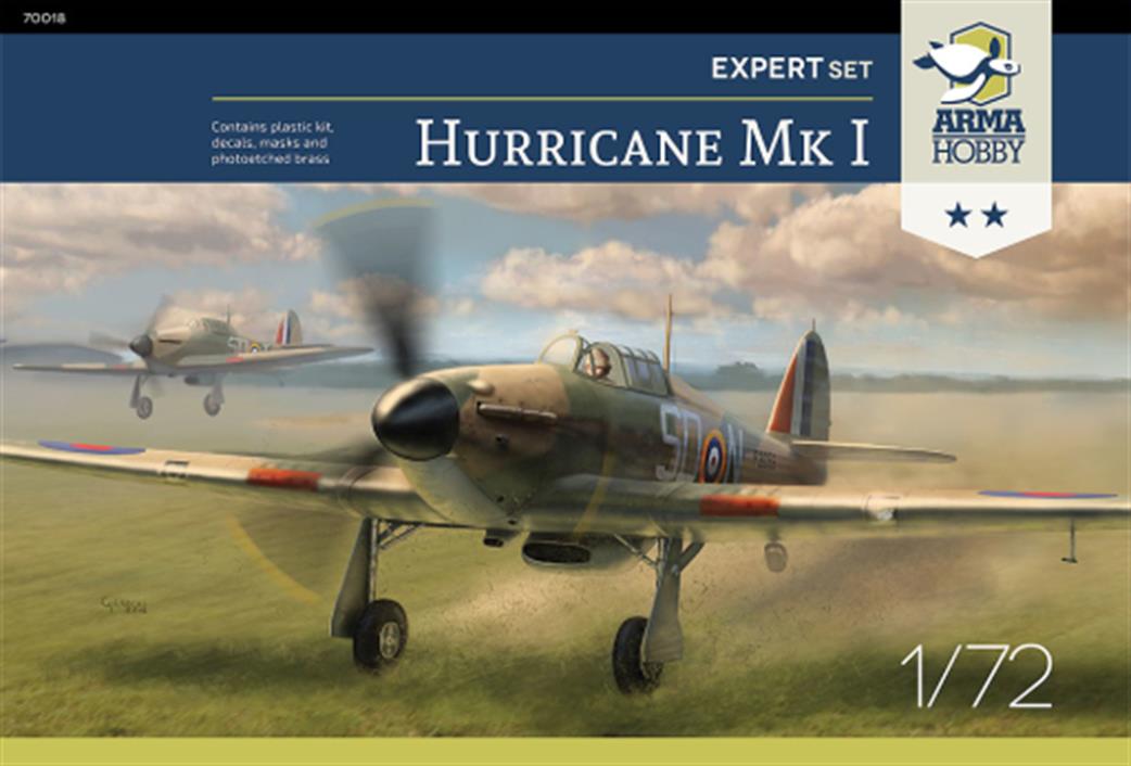 Arma Hobby 1/72 70019 Hurricane Mk1 RAF WW2 Expert Version Quality Plastic Kit