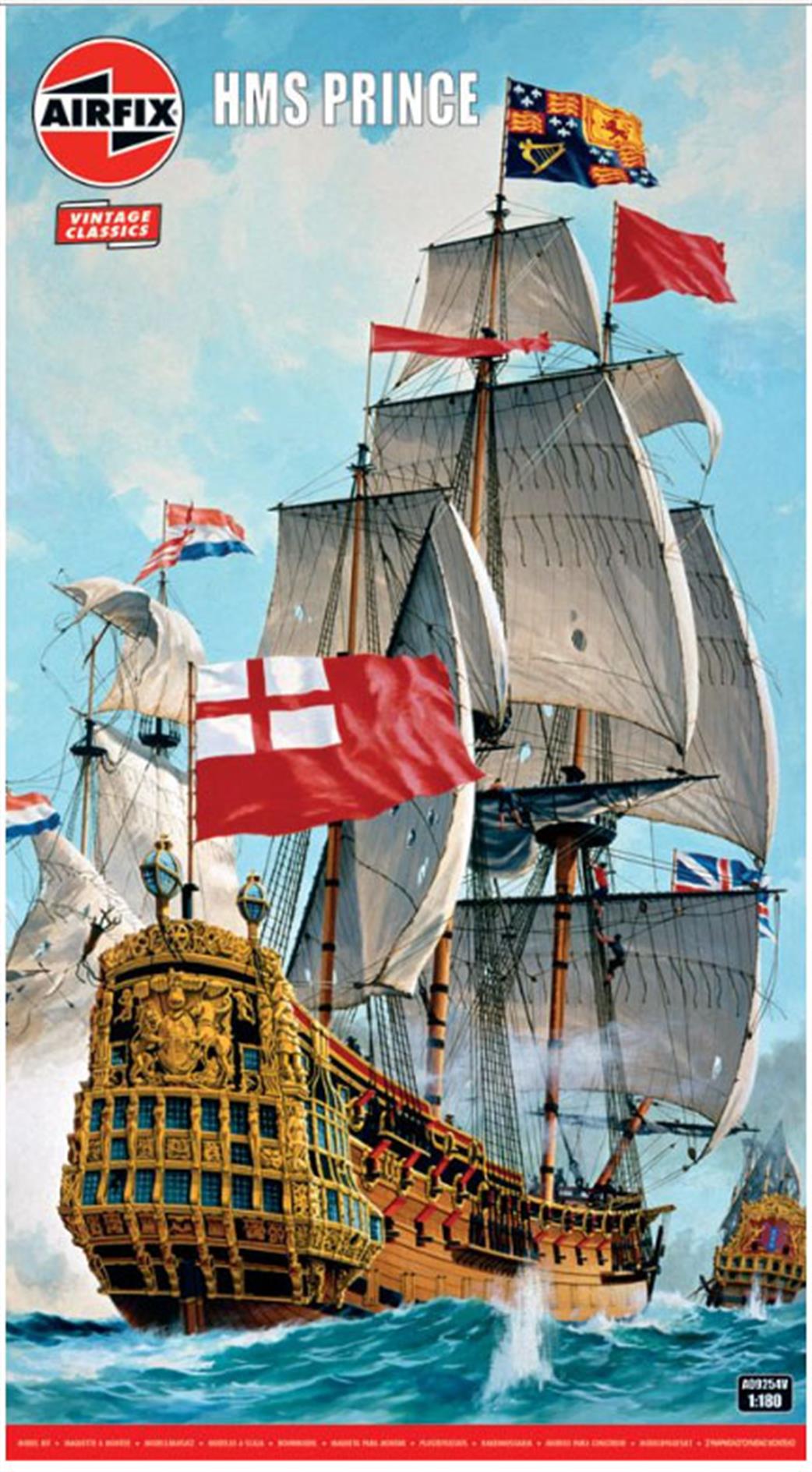 Airfix 1/180 A09254V HMS Prince Ship of The Line Vintage Classic Kit