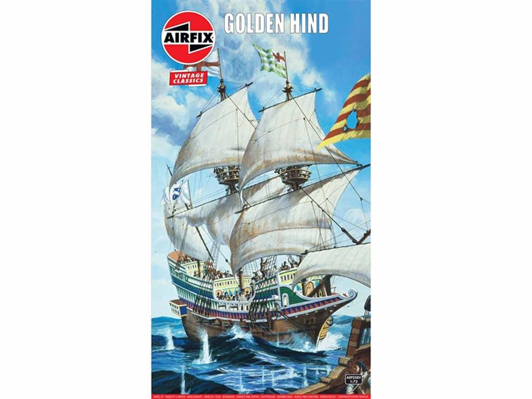 Airfix 1/72 A09258v The Golden Hind 1758 Sailing Ship Plastic Model Kit