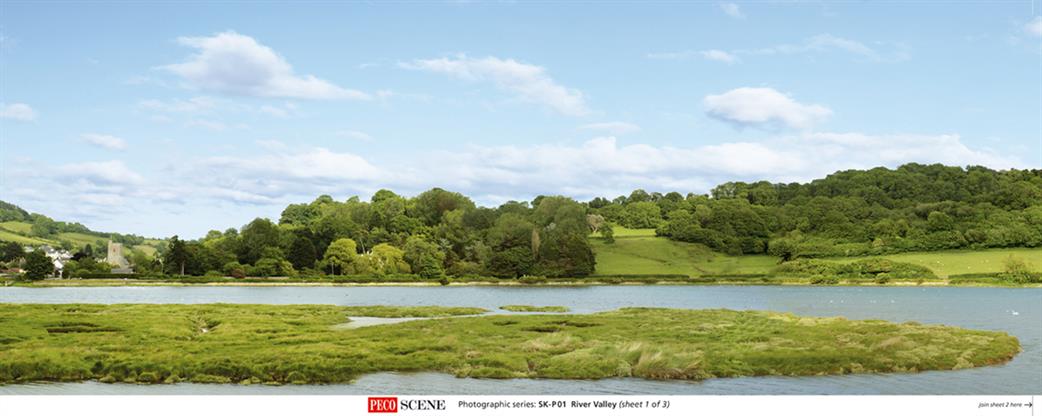 Peco OO SKP-01 River Valley Pecoscene Photographic Background Sheet