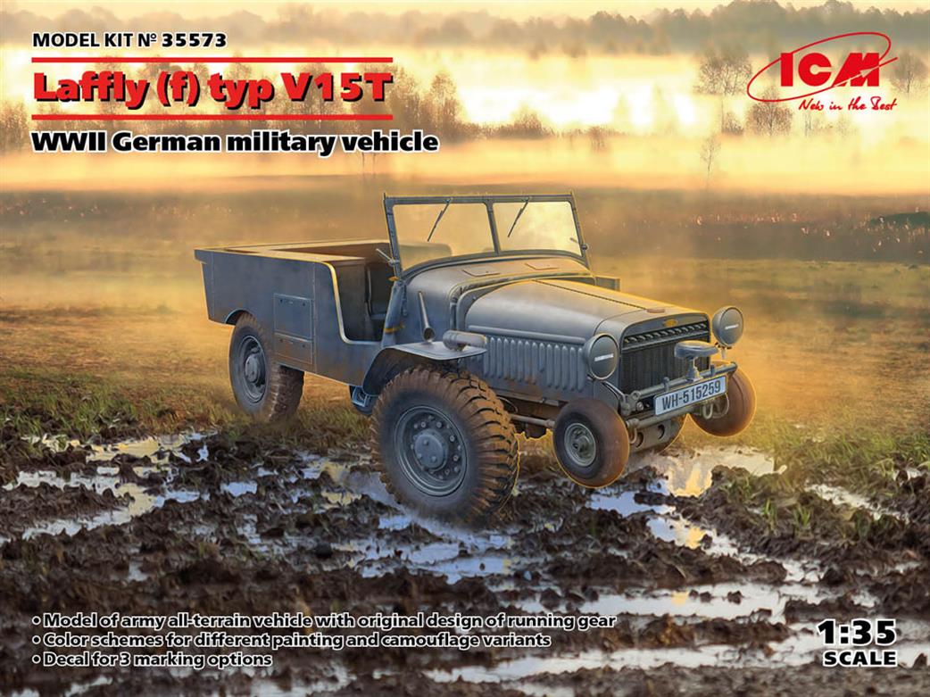 ICM 1/72 35573 Laffly (f) Typ V15T German Light Truck Plastic Kit