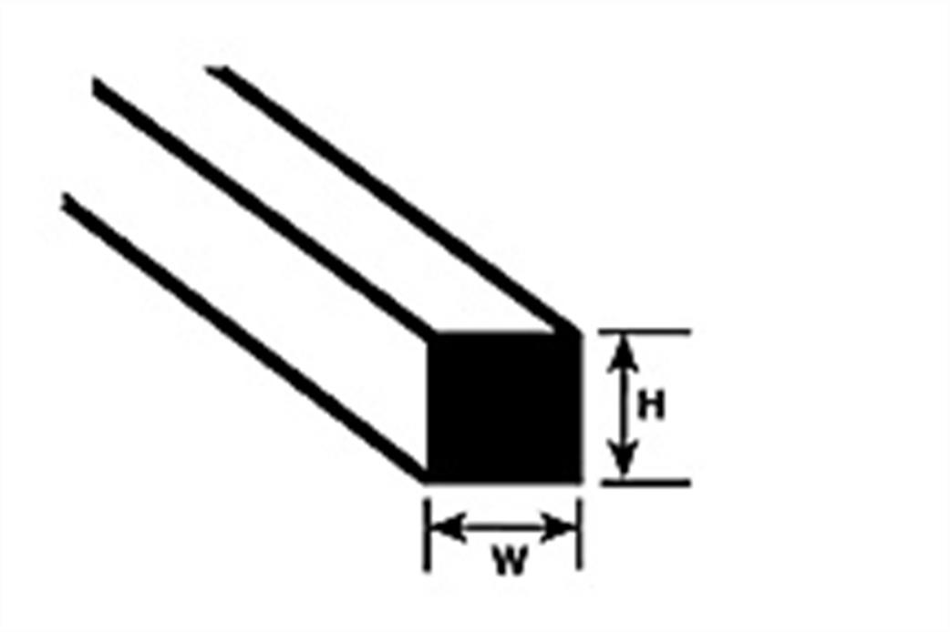 Plastruct 90709 0.3mm Square Rod Pack of 10 MS-10