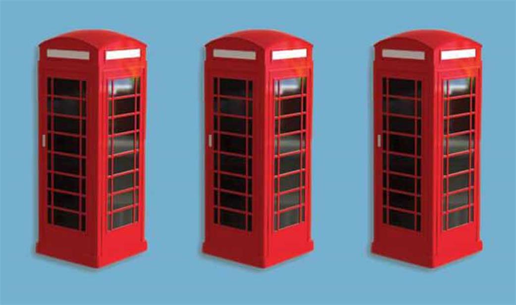 Peco Modelscene N 5190 Telephone Boxes Pack of 3